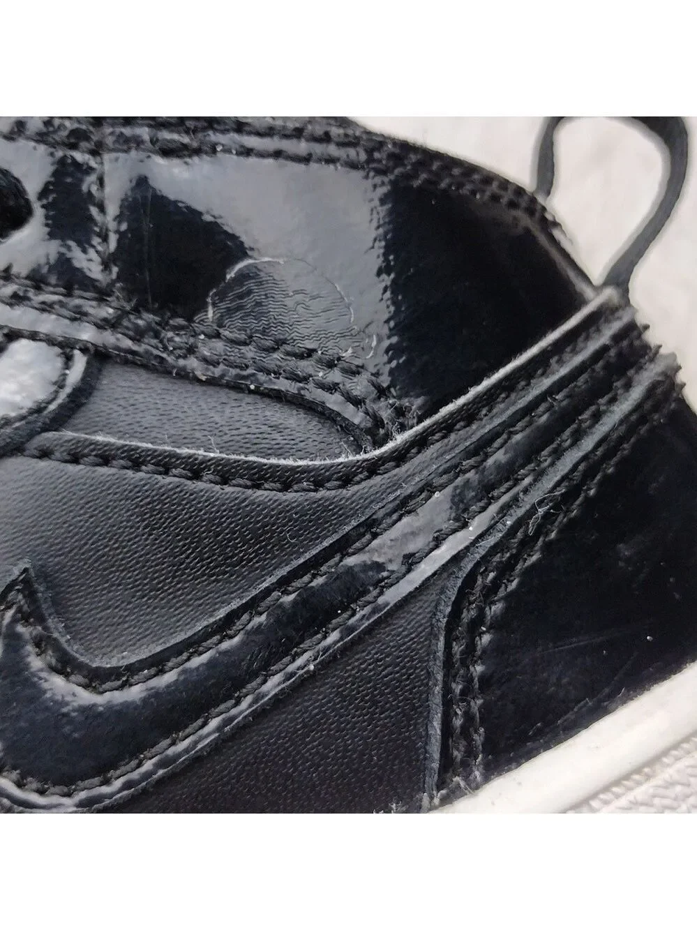 Nike Air Jordan 1 Mid Space Jam Black Leather High Top Lace Up Toddler Sneaker